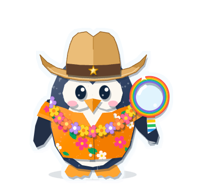 The detective in a cowboy hat, a flower lei and a Hawaiian shirt.